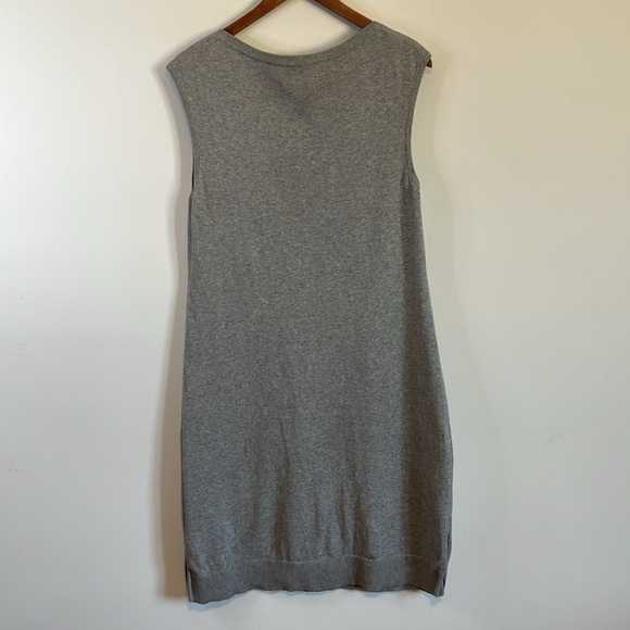 Cashmere Sweater Dress Eileen Fisher SM Grey Tunic Mid Minimalist Contemporary - Picture 9 of 14